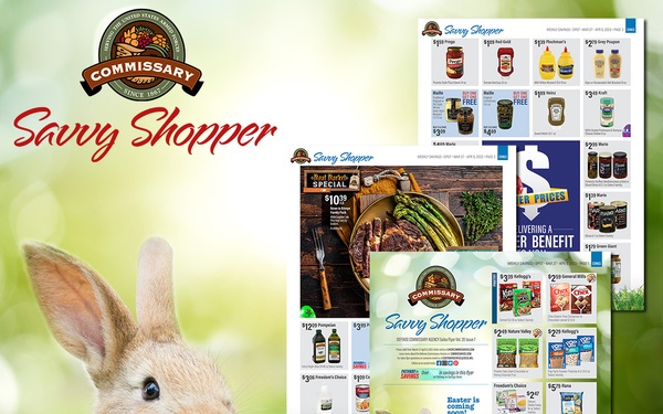 The savings are hopping for Easter with Commissary Sales Flyers for March 27- April 9