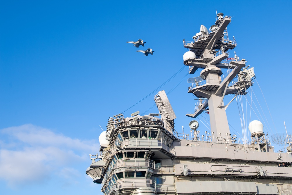 USS Carl Vinson (CVN) Conducts Flight Operations in the Pacific Ocean