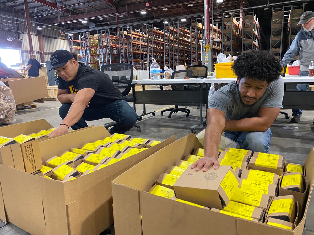 DLA Distribution Oklahoma City Caden Blanchard and Bryce Jones Verify F-35 Parts