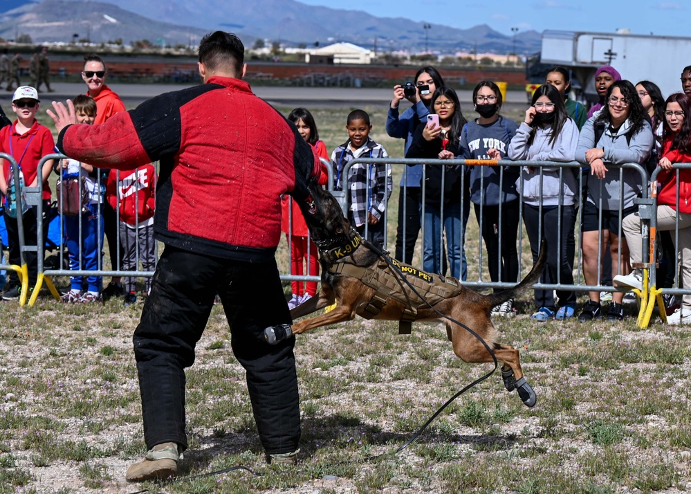 STEM day: military working dog demonstration