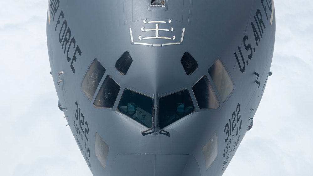 KC-135 Refuels strategic transport aircraft