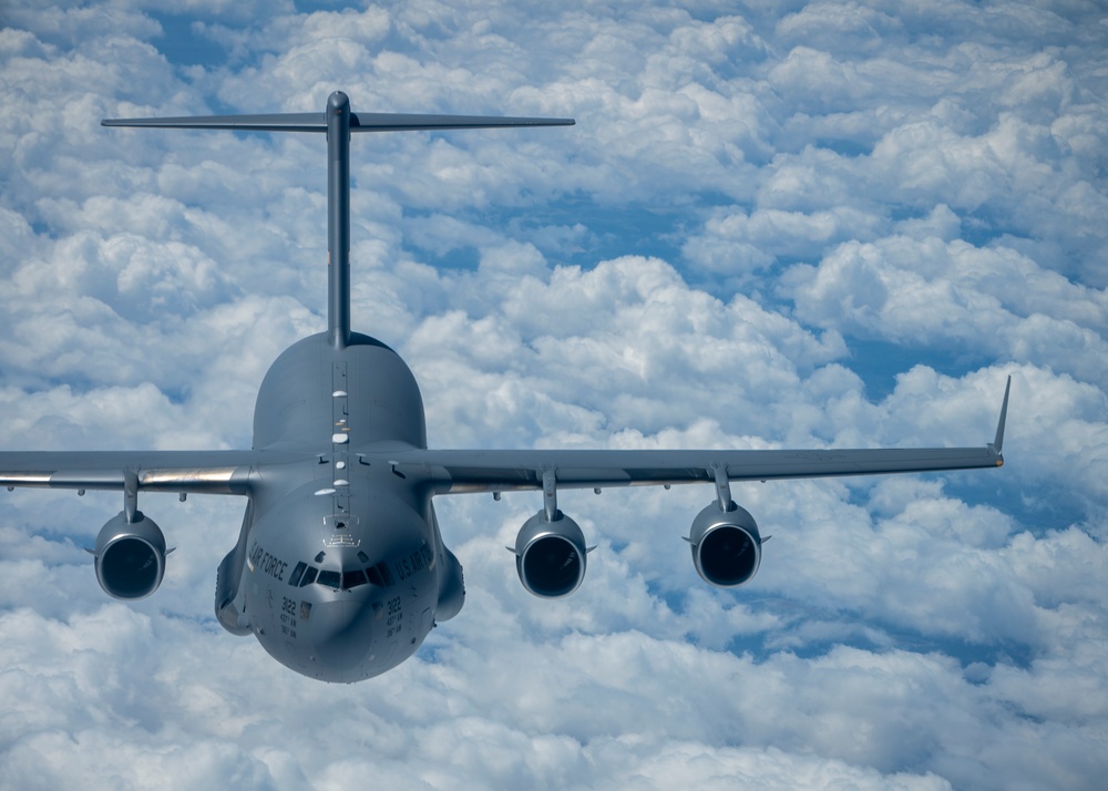 KC-135 Refuels strategic transport aircraft