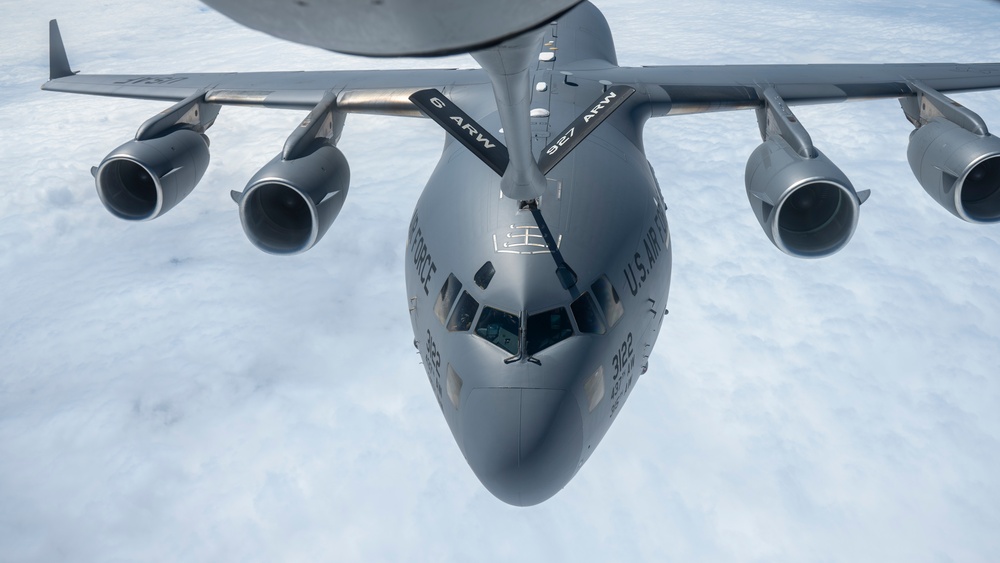 KC-135 Refuels strategic transport aircraft