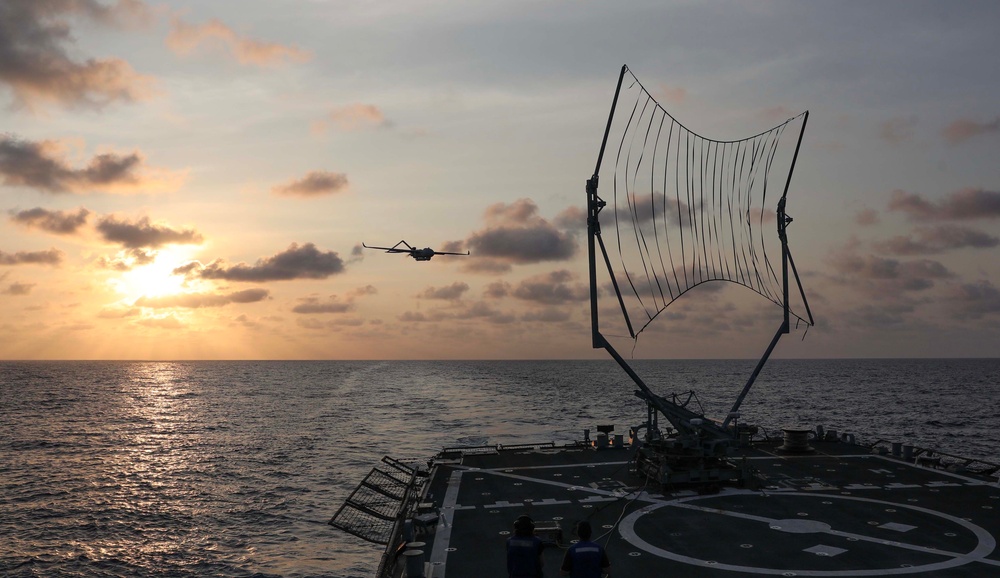 USS Milius (DDG 69) Conducts Unmanned Aerial System (UAS) Operations