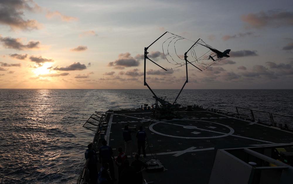 USS Milius (DDG 69) Conducts Unmanned Aerial System (UAS) Operations