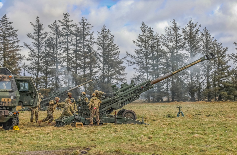 Carnage Battery Conducts Howitzer live fire during Dynamic Front 23