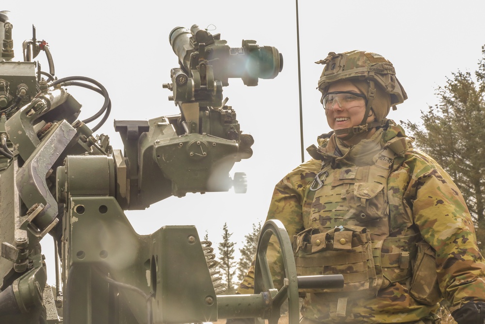Carnage Battery Conducts Howitzer live fire during Dynamic Front 23