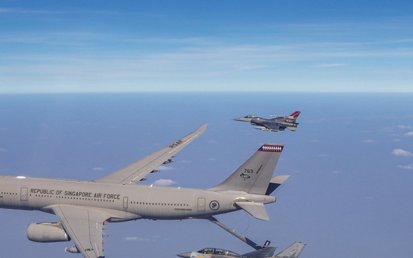U.S. Air Force participates in formation flight during Exercise Cope Tiger 23