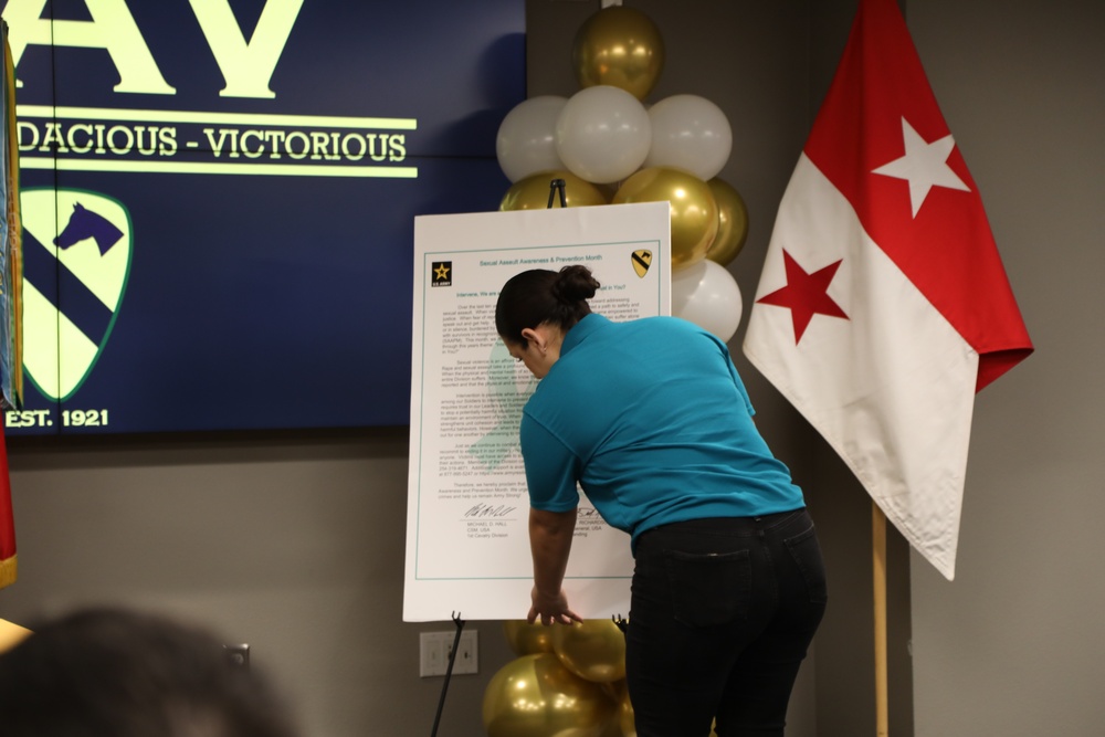 First Team Leaders Sign Sexual Assault and Prevention Month Proclamation