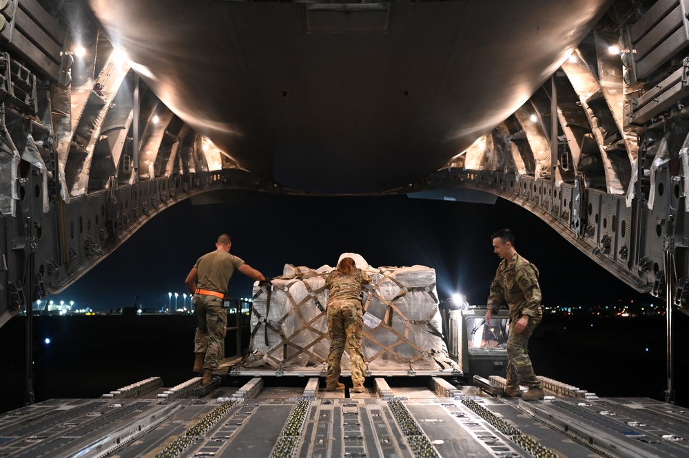 C-17s airlift tactical vehicles, equipment within CENTCOM AOR