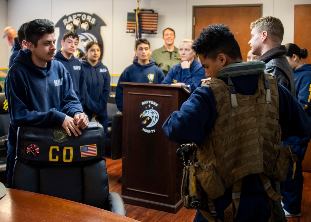 Santa Fe Navy Junior ROTC tours HSM-71