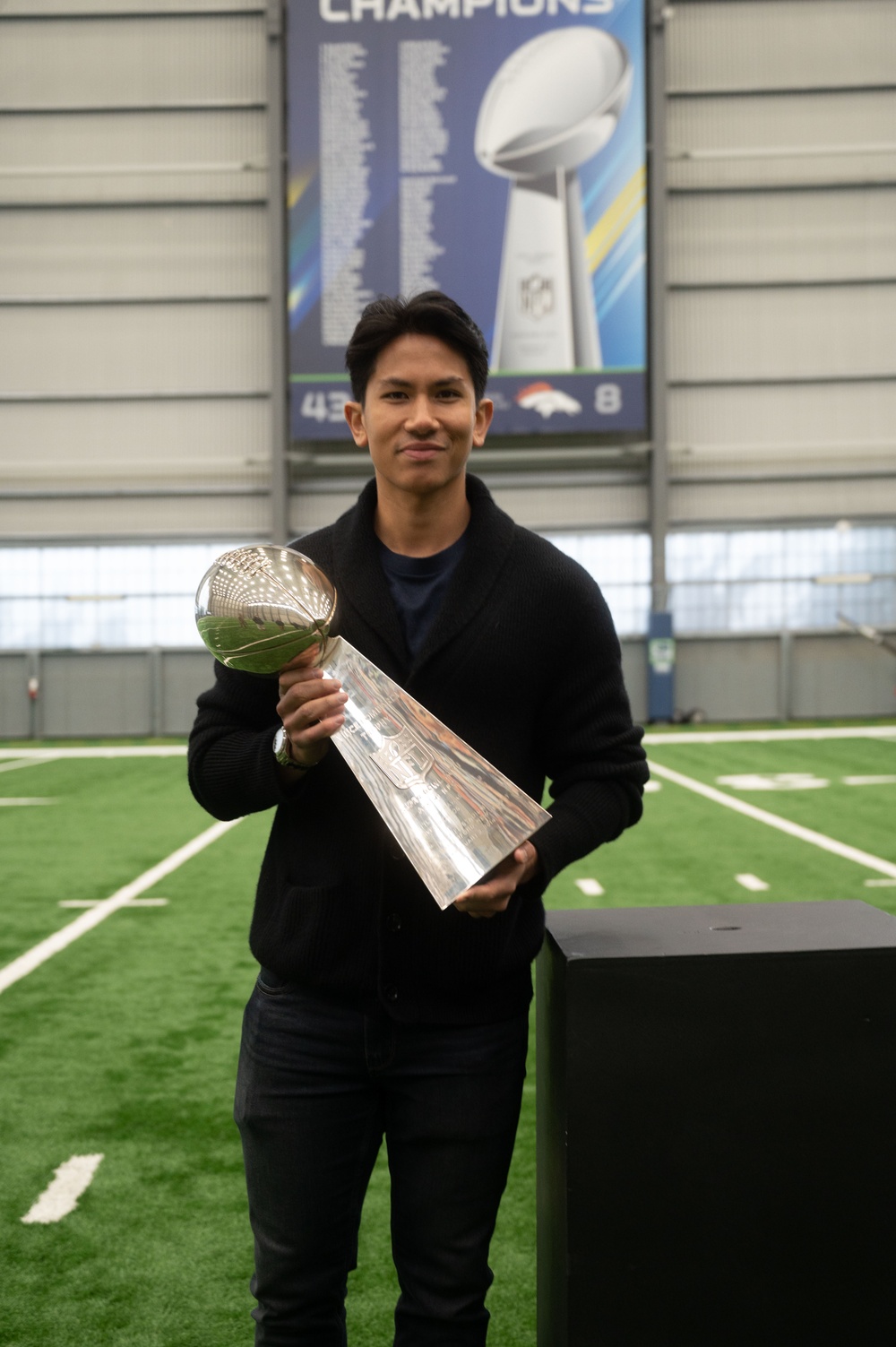 Prince Abdul Mateen of Brunei tours Seattle Seahawks training facility