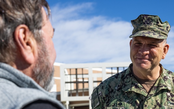 The family of Robert E. Bush visits the Robert E. Bush Naval hospital