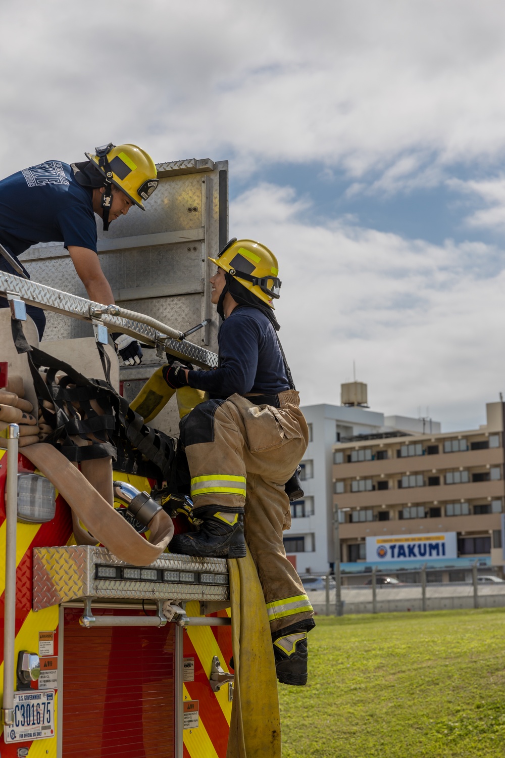 Fire Drill | Camp Kinser Firefighters Conduct Training