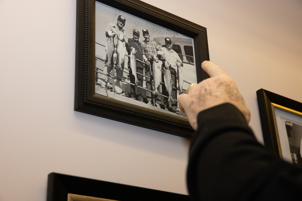 The family of Robert E. Bush visits the Robert E. Bush Naval hospital