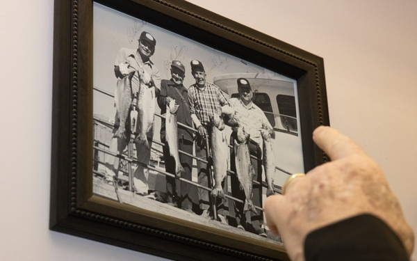 The family of Robert E. Bush visits the Robert E. Bush Naval hospital