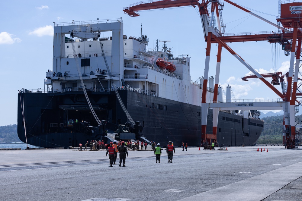 USNS Dahl delivers equipment in preparation for Balikatan 23