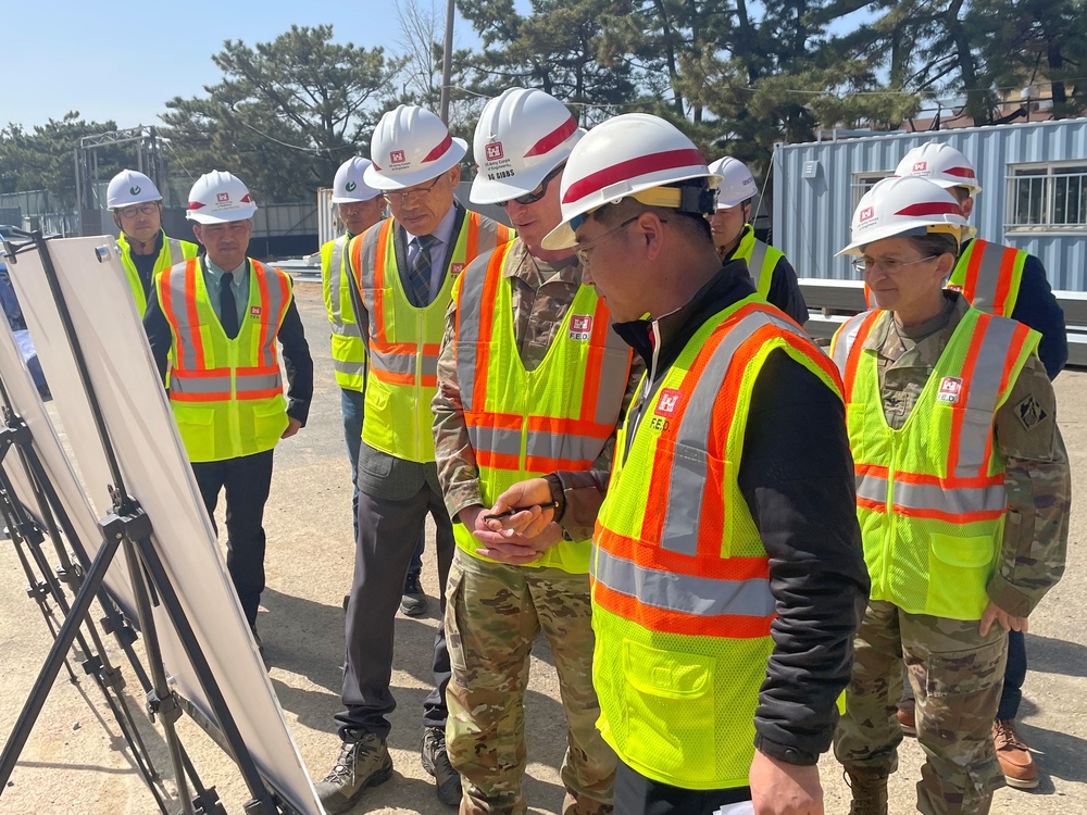 Army engineers construction projects on Kunsan Air Base in Korea