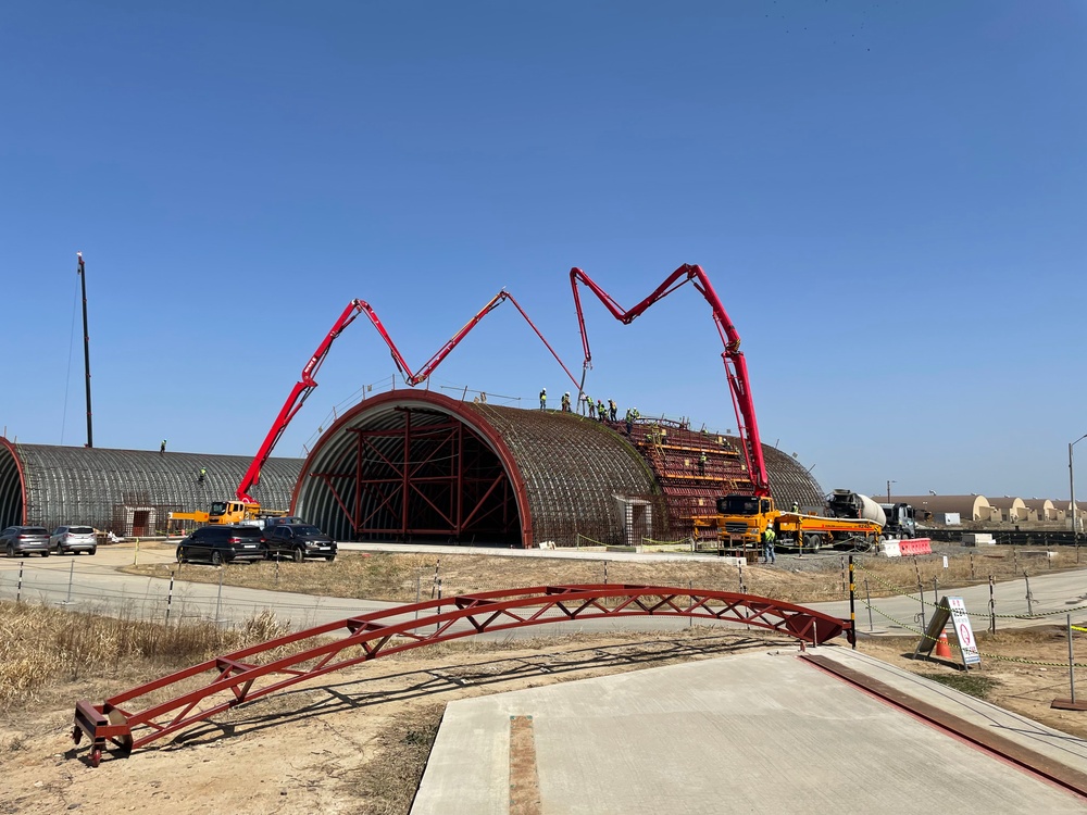 Army engineers construction projects on Kunsan Air Base in Korea