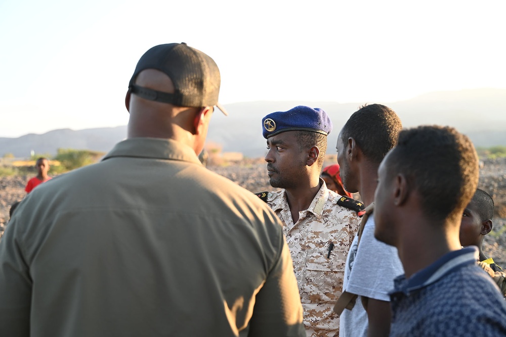 The 450th Civil Affairs Battalion East Africa recently visited Yoboki, Djibouti, to check on quality-of-life projects and build relationships with the local populace and the Djiboutian Armed Forces (FAD)