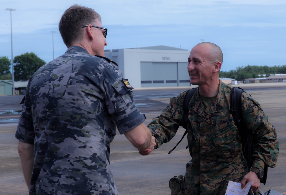 Marines arrive to RAAF Base Darwin