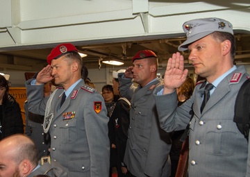 USS Ronald Reagan (CVN 76) Sailors host tour for German Minister of Defense