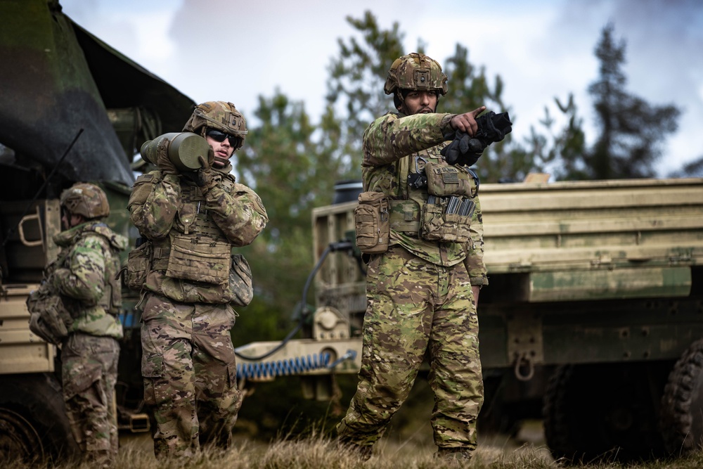 U.S. Soldiers Fire M777A2 During Dynamic Front 23