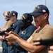 USS Milius (DDG 69) Conducts Live-Fire 9 mm Pistol Training