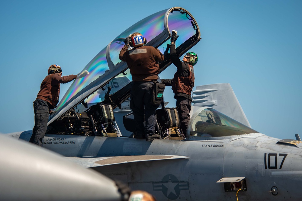 ARCHIVE USS Carl Vinson (CVN) Sailors Conduct Flight Operations