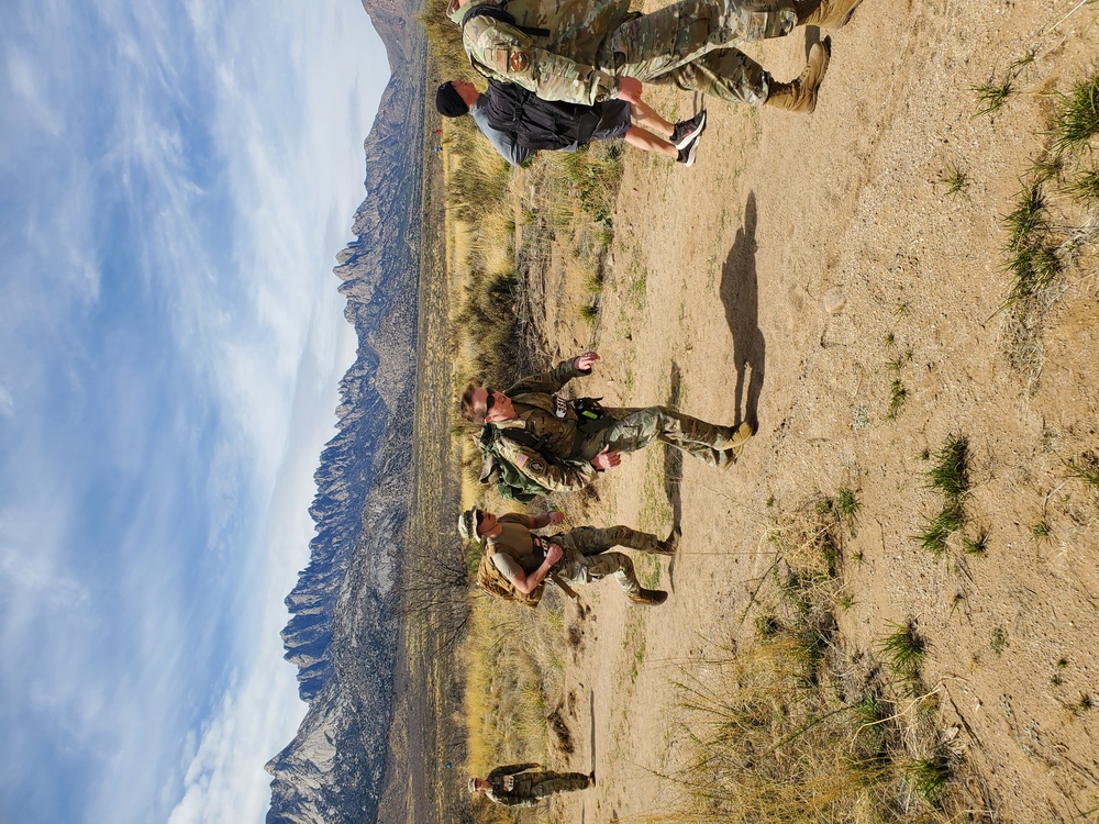 National Guard service members compete at the 2023 Bataan Memorial Death March