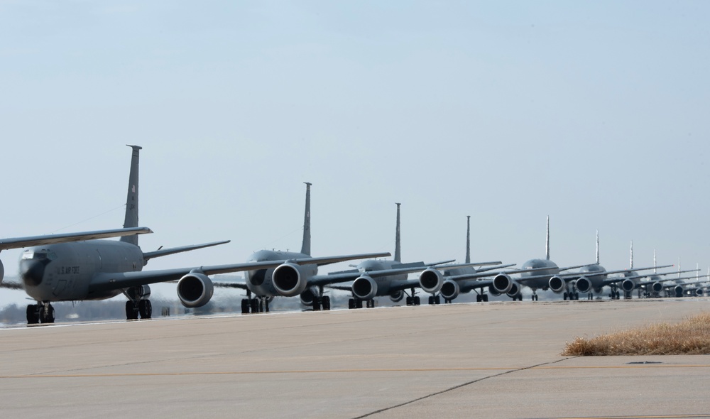 22 ARW elephant walk and aircraft flush