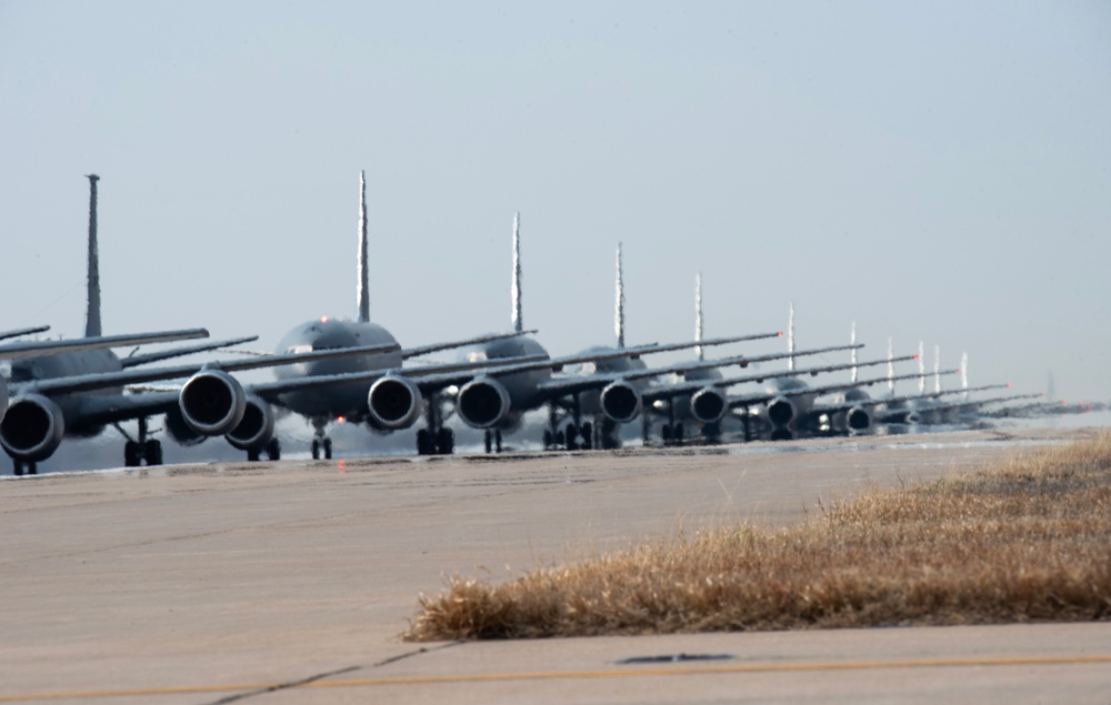 22 ARW elephant walk and aircraft flush