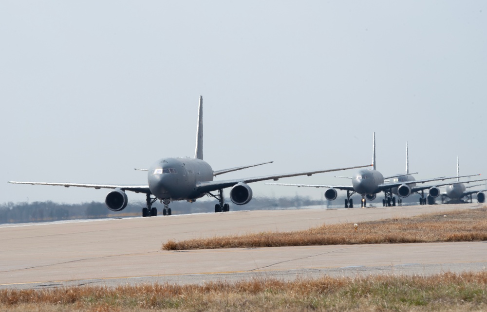 22 ARW elephant walk and aircraft flush