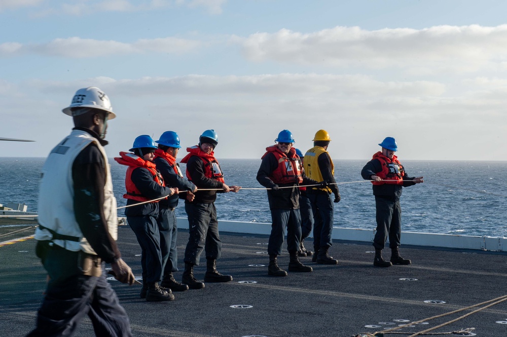 USS Carl Vinson (CVN 70) Sailors Conduct Replenishment-at-Sea