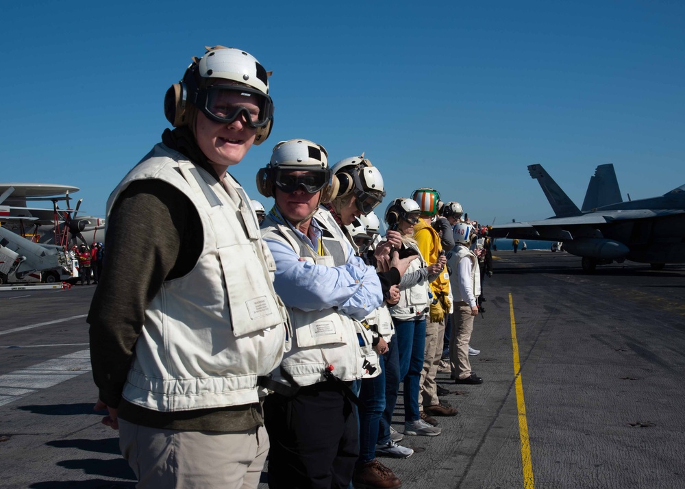 USS Carl Vinson (CVN 70) Hosts Visitors While Underway