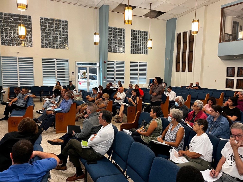 The US Army Corps of Engineers (USACE), Jacksonville District, Río Puerto Nuevo Flood Risk Management Project participates in a Community Meeting in March 2023