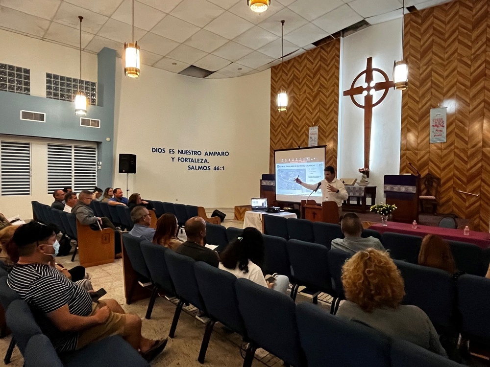 The US Army Corps of Engineers (USACE), Jacksonville District, Río Puerto Nuevo Flood Risk Management Project participates in a Community Meeting in March 2023