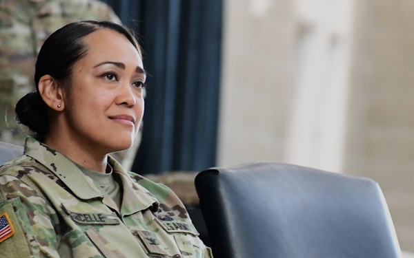 1st Filipino General officer in the Cal Guard, Brig. Gen. Marlena A. DeCelle pins one-star