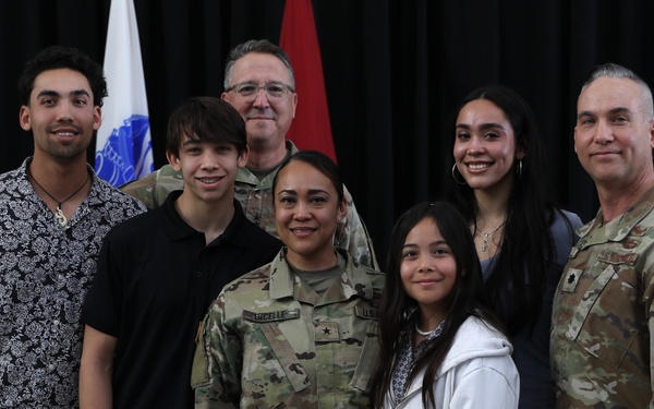 1st Filipino General officer in the Cal Guard, Brig. Gen. Marlena A. DeCelle pins one-star