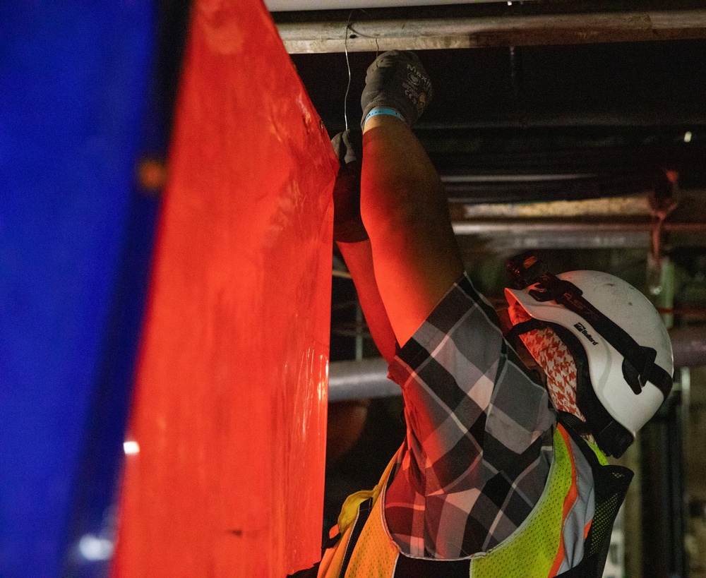 Contractors at Red Hill Bulk Fuel Storage Facility prepares for welding repairs Contractors at Red Hill Bulk Fuel Storage Facility prepares for welding repairs