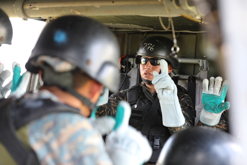 Navy SEALs conduct Fast Rope Insertion/Extraction System (FRIES) training with Guatemalan Naval Special Forces