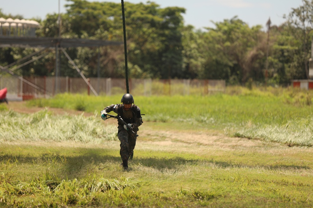 Navy SEALs conduct Fast Rope Insertion/Extraction System (FRIES) training with Guatemalan Naval Special Forces