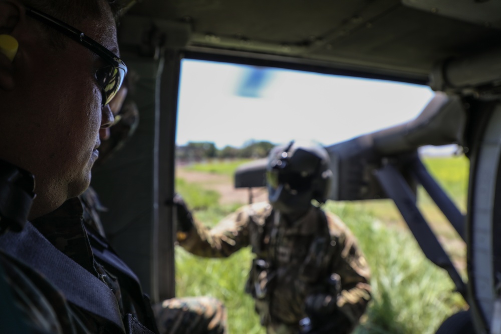 Navy SEALs conduct Fast Rope Insertion/Extraction System (FRIES) training with Guatemalan Naval Special Forces