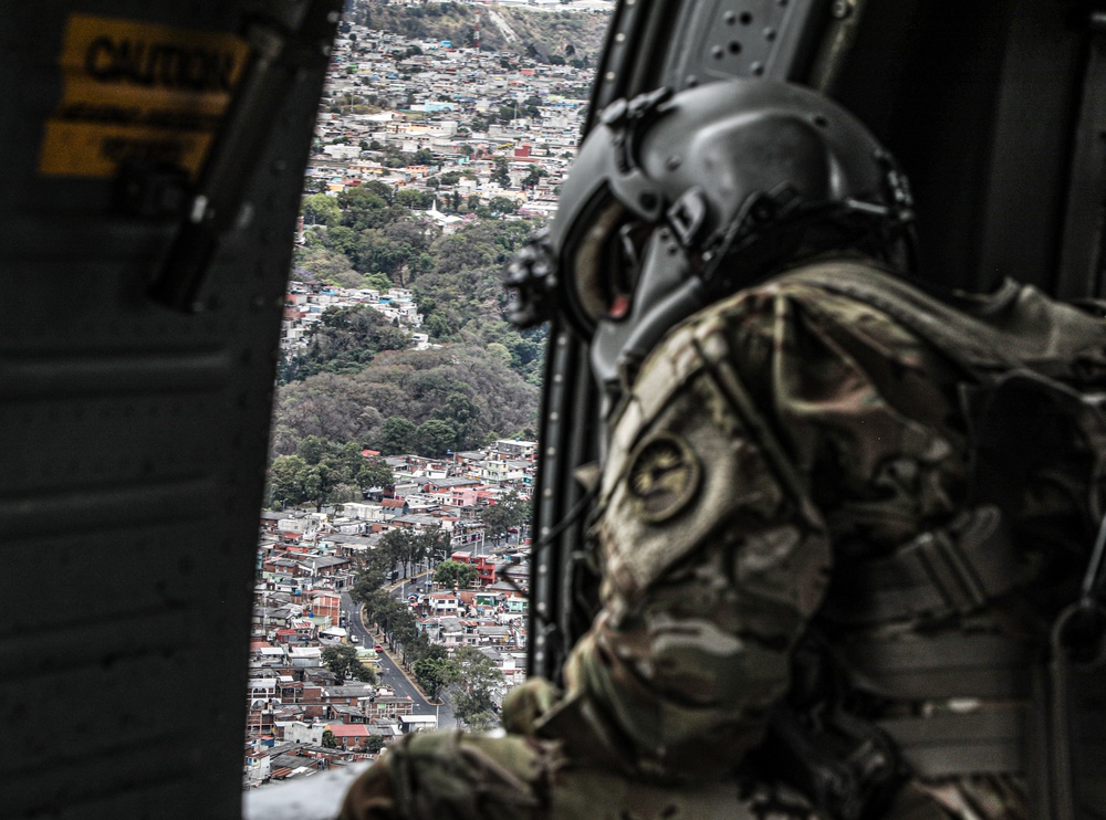 Navy SEALs conduct Fast Rope Insertion/Extraction System (FRIES) training with Guatemalan Naval Special Forces