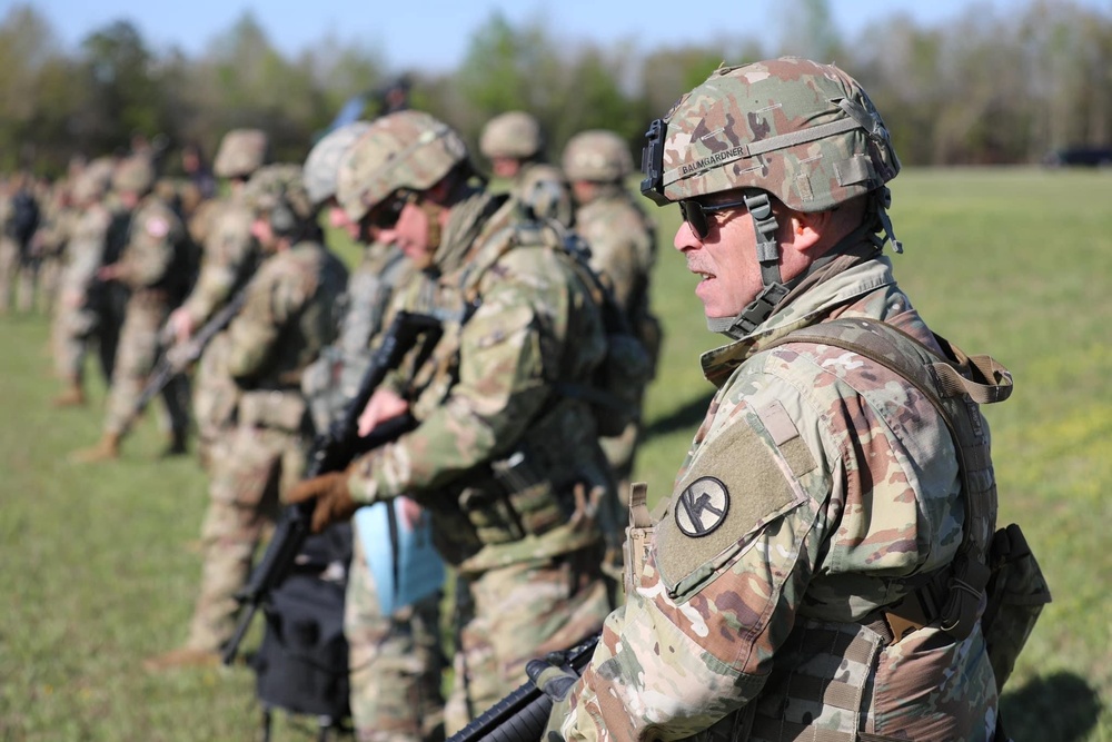 84th Soldiers line up to fire