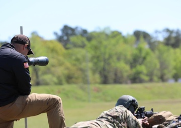 Observer surveys the firing lanes