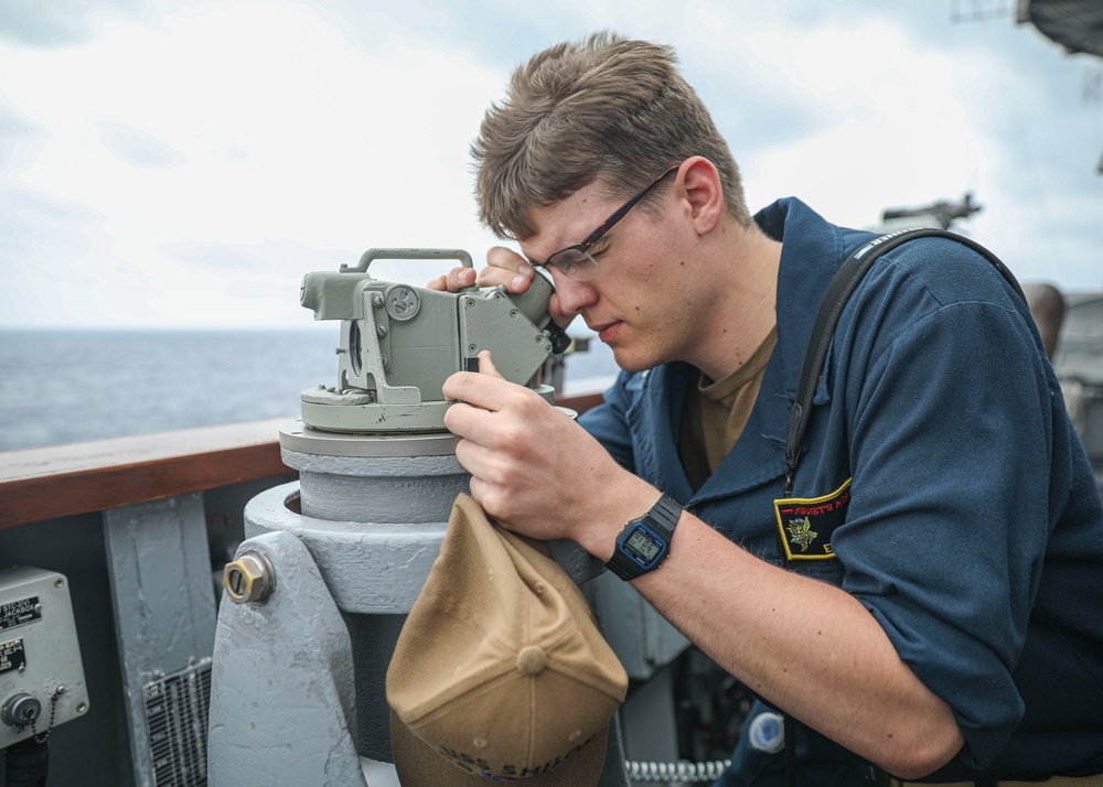 Shiloh Officer Monitors Surface Contacts