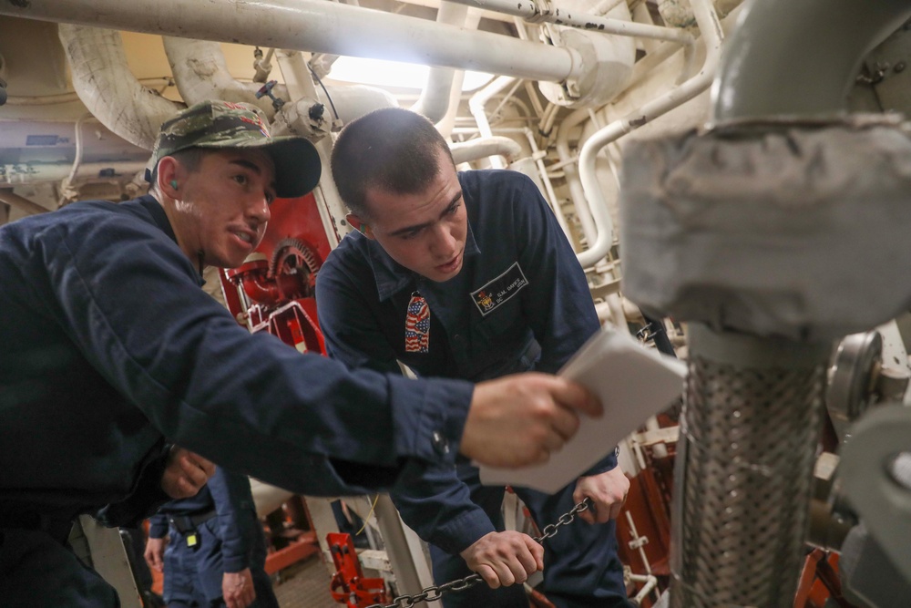 USS Milius (DDG 69) Conducts Engineering Training Drills