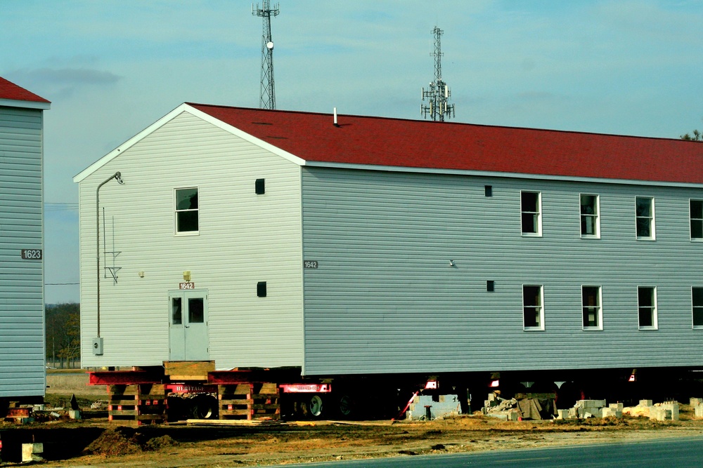 Contractors prepare second round of World War II-era barracks buildings to be moved at Fort McCoy