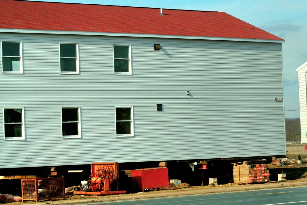 Contractors prepare second round of World War II-era barracks buildings to be moved at Fort McCoy